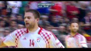 Hrvatska  Španjolska  Rukomet EURO 2012 Drago Ćosić daje gol [upl. by Nhabois896]