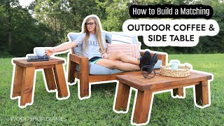 How to Build a Matching DIY Outdoor Coffee Table amp Side Table [upl. by Duwe]