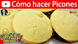 Cómo hacer PICONES Pan Dulce Mexicano  VickyRecetaFacil [upl. by Bess231]