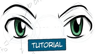 COMO DESENHAR OLHOS NO MANGÁ  Tutorial [upl. by Acinoj]