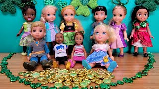 St Patricks Day 2024  Elsa amp Anna toddlers  school fun  Barbie dolls [upl. by Sheri4]