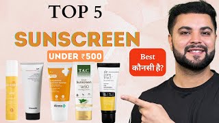 Top 5 Sunscreen Under ₹500 To Remove Pigmentation amp Sun Tan [upl. by Hajidak668]