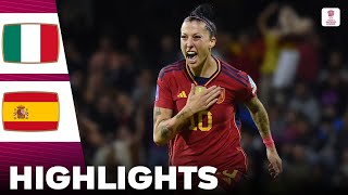 Spain vs Italy  Highlights  UEFA Womens Nations League 27102023 [upl. by Valdemar225]