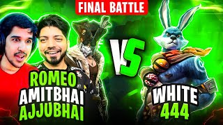 Ajjubhai Amitbhai amp Romeo Vs White444 Last amp Final Battle😱 Who Will Win Garena Free Fire [upl. by Sivle695]