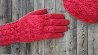 Knitted Gents ❤️ Hand Gloves 🧤 with straight needles in super easy way [upl. by Antoni]