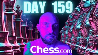 Can I reach 2000 Elo on Chesscom in 1 Year Day 159 [upl. by Finah373]