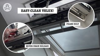 Cleaning a Velux window the easy way  motorised or manual [upl. by Basilio]