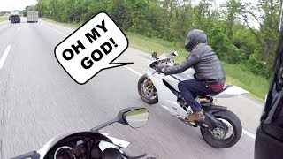 My Dads First Time on a Ducati Panigale  Scared to Death [upl. by Bick]