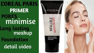 LOREAL PARIS PRIMERFULL DAY COVERAGE PRIMER100 BEST RESULTFULL REVIW WITH HIJAB [upl. by Engamrahc]