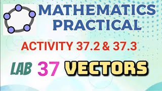 MATHS PRACTICAL LAB 37 VECTORSACTIVITY 371 AND 372 [upl. by Naltiac421]