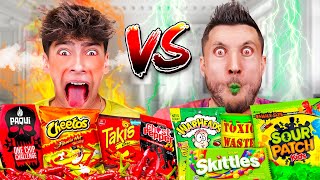 EATING The Worlds Spiciest Vs Sourest Foods [upl. by Hampton]