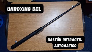 UNBOXING del BASTÓN RETRACTIL AUTOMÁTICO Bastón de Defensa Personal [upl. by Cosmo]