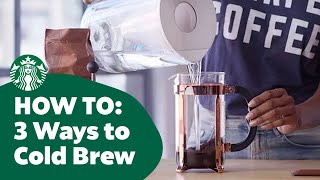 How to Three Ways to Cold Brew Coffee [upl. by Sihtam]