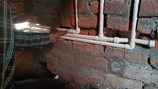 Water Pipe fitting in Bathroom  Cpvc Pipe line fitting [upl. by Earla321]