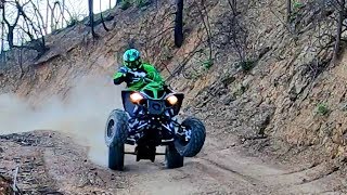 Yamaha Raptor 700 ATV Trail Riding  First Ride on the Dirt Trails with the New Four Wheeler [upl. by Kelson]