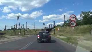 Driving through Sieradz in Poland from the express way S8 [upl. by Nairadas]