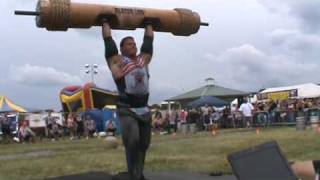 Derek Poundstone 400lb Log Americas Strongest Man 2009 [upl. by Wojcik]