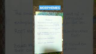 MorphemesEnglish grammarshortsyoutube [upl. by Wylie767]