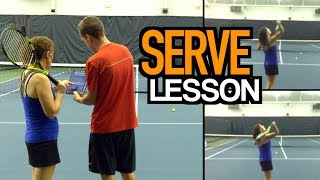 SERVE Tennis Lesson Technique for Consistency Accuracy and Power [upl. by Kolnos]