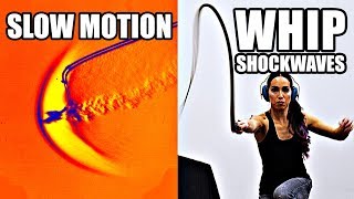 How does a whip break the sound barrier Slow Motion Shockwave formation  Smarter Every Day 207 [upl. by Adnolohs]