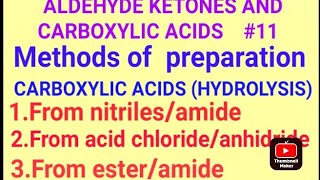 Hydrolysis of Nitriles Acid chlorideanhidride Ester XII JEENEET chemistry competativeexam [upl. by Rory723]