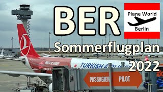 Flughafen Berlin Brandenburg BER Sommerflugplan 2022 Highlights [upl. by Ahsirhcal]