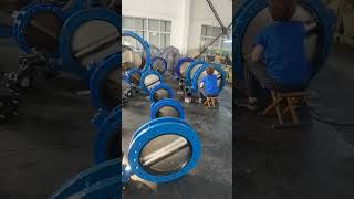 Butterfly Valve machine butterflyvalve valve worldsvalve worlds chinafactory valvefactory [upl. by Sheri619]