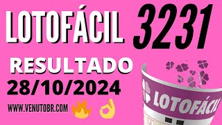 🍀 Resultado Lotofácil 3231 [upl. by Melvyn]