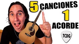 5 canciones fáciles en guitarra con solo ¡1 acorde  Perfectas para principiantes [upl. by Elery]