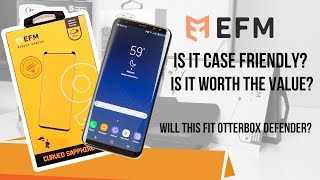 EFM Curved Edge Tempered Glass Screen Protector Review Galaxy S9 [upl. by Suidualc]