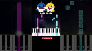 👆 Learn how to play BABY SHARK 🎹 EASY Piano Tutorial [upl. by Attiuqaj]