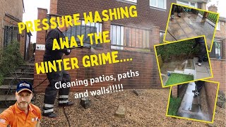 Pressure Washing Brickwork Patios and Paths Ready For Spring [upl. by Lizabeth919]