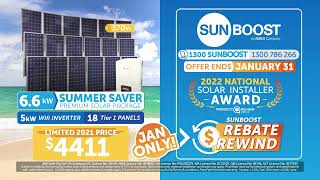 SUNBOOST  Solar Rebate Rewind [upl. by Terej770]