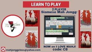 Siamese Mah Jongg How to Play Learn 2 player Mahjong siamese mahjong ilovemahj NMJL [upl. by Emma]