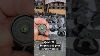 Quick Tip Magnetizing infantry bases warhammer40k astramilitarum wargaming [upl. by Akenihs]