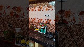 My kitchen tour 🏠 My simple non modular kitchen tour Kitchen shelf amp Countertop organization [upl. by Etnaud]