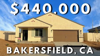 INSIDE A STUNNING NEW CONSTRUCTION HOME IN BAKERSFIELD CALIFORNIA  440000 [upl. by Nibot]