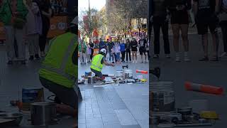 Busking at Rundle Mall Adelaide  phenomenal drumming and percussion skills australia [upl. by Henni]