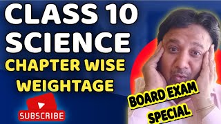 Class 10 Science ll Chapter wise weightage of Science with paper pattern [upl. by Bernete]