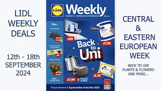 Lidl Weekly Deals 12th  18th September 2024 Central amp Eastern European Week [upl. by Neroled]