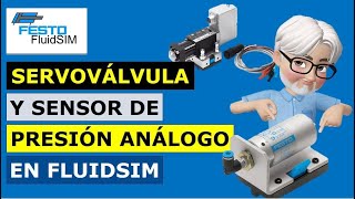 Aplicación de Servoválvula y presostato análogo en FluidSim 😊👍 [upl. by Atteuqal163]