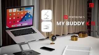 Portronics My Buddy K11 Pro  The Ultimate Metal Laptop Stand for Productivity amp Comfort [upl. by Riancho]