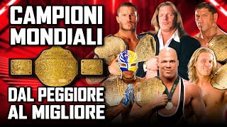 Tutti i campioni mondiali dei pesi massimi WWE dal PEGGIORE al MIGLIORE [upl. by Mazonson]