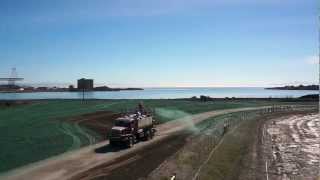 Hydroseeding filmed with a DJI F550 and TPPacks AG 600 gimbal [upl. by Lindsley]