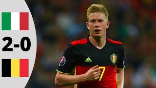 Belgium vs Italy 02  Goals And Highlights  EURO 2016 [upl. by Ezeerb]