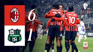 Goal fest in the Round of 16  AC Milan 61 Sassuolo  Highlights Coppa Italia [upl. by Clarette]