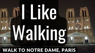 How does Notre Dame Paris looks at Night  Walking to Notre Dame Cathedral 4k POV Christmas France [upl. by Ellebyam]