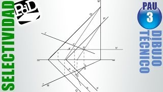 PAU 003 Diédrico paralelismo e intersección Dibujo Técnico Selectividad  Andalucía2010 [upl. by Revkah]
