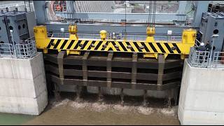 Incredible 500Ton Stop Log Installation [upl. by Wehttan653]