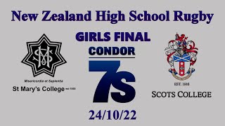 15 Condor 7s Girls Final St Marys College v Scots College 241022 [upl. by Aneeled241]